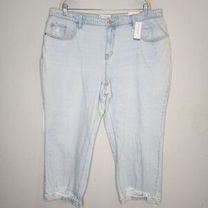 NWT Lane Bryant Straight Ankle Lightwash Midrise Jeans Size 18 Petite